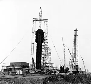 ICI, Billingham. On the left is the 200 foot long steel fermenter in position at the A¿40 ICI, Billingham. On the left is the 200 foot long steel fermenter in position at the A¿40
