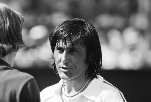 Ilie Nastase, Romanian Tennis Player, feels the heat at Wimbledon Tennis Championships Ilie Nastase, Romanian Tennis Player, feels the heat at Wimbledon Tennis Championships
