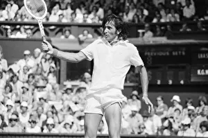 Ilie Nastase, Romanian Tennis Player in action on Centre Court Ilie Nastase, Romanian Tennis Player in action on Centre Court