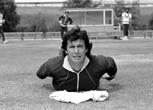 Imran Khan training at Edgbaston. 28th July 1982 Imran Khan training at Edgbaston. 28th July 1982