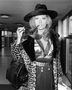 Ingrid Pitt arriving at Heathrow airport from Rome where she has had talks about her new Ingrid Pitt arriving at Heathrow airport from Rome where she has had talks about her new