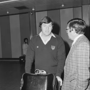 Injured British Lions rugby players, arriving back at Heathrow from South Africa Injured British Lions rugby players, arriving back at Heathrow from South Africa