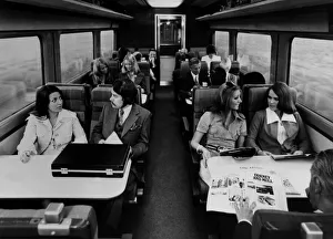 Inside a second class saloon of an Inter-City 125 train on 1st May 1977 Inside a second class saloon of an Inter-City 125 train on 1st May 1977