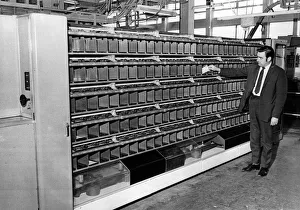 Inspector Mr Dave Williams checks some of the letter n the new automatic sorting machine Inspector Mr Dave Williams checks some of the letter n the new automatic sorting machine