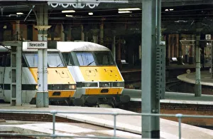 Two Inter-City 225 trains parked up in the Central Station, Newcastle on 15th June 1994 Two Inter-City 225 trains parked up in the Central Station, Newcastle on 15th June 1994