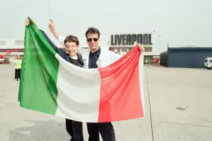 Italian Football Fans arrive at Liverpool Airport, 14th June 1996 Italian Football Fans arrive at Liverpool Airport, 14th June 1996