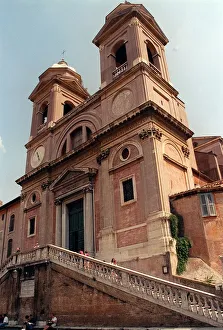 Italy Rome church at the top of the Spanish Steps Italy Rome church at the top of the Spanish Steps