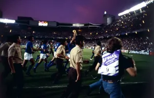 Italy team parade the trophy following victory over west Germany in the 1982 World Cup Italy team parade the trophy following victory over west Germany in the 1982 World Cup
