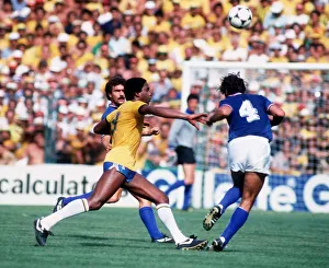 Italy v Brazil World Cup 1982 football Serginho, Cabrini Italy v Brazil World Cup 1982 football Serginho, Cabrini