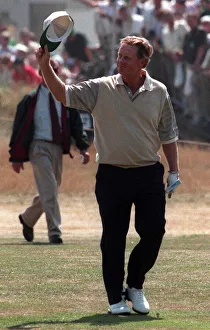Jack Nicklaus Golfer waves to the crowd on the 18th during the second day at the British Jack Nicklaus Golfer waves to the crowd on the 18th during the second day at the British