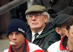 Jack Rowell coach of England Rugby Union looks on as they