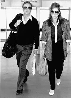 Jackie Collins Actress leaving heathrow airport on the same flight as Michael Caine Jackie Collins Actress leaving heathrow airport on the same flight as Michael Caine