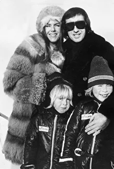 Jackie Stewart with wife Helen and sons Paul Stewart and Mark Stewart in Geneva 1974 Jackie Stewart with wife Helen and sons Paul Stewart and Mark Stewart in Geneva 1974