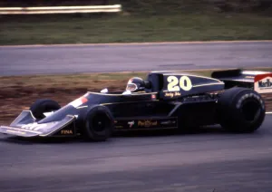 Jacky Ickx, Racing Driver at Brands Hatch in Williams FW05. March 1976 Jacky Ickx, Racing Driver at Brands Hatch in Williams FW05. March 1976