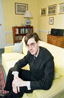 Jacob Rees-Mogg, Conservative candidate for Central Fife, Scotland. 25th January 1997 Jacob Rees-Mogg, Conservative candidate for Central Fife, Scotland. 25th January 1997