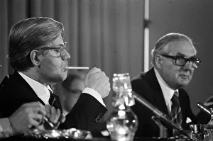 James Callaghan, April 1978 with the German Chancellor Helmut Schmidt at a Press James Callaghan, April 1978 with the German Chancellor Helmut Schmidt at a Press