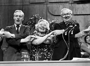 James Callaghan for mer Prime Minister with Tony Benn and Lena Jeger in Brighton at James Callaghan for mer Prime Minister with Tony Benn and Lena Jeger in Brighton at