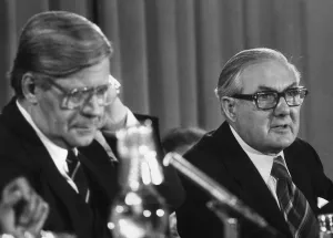 James Callaghan MP Labour Prime Minister with German Chancellor Herr Helmut Schmidt at a James Callaghan MP Labour Prime Minister with German Chancellor Herr Helmut Schmidt at a