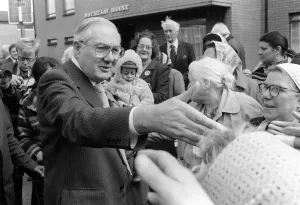 James Callaghan MP May 1979 meeting the public during his tour of Cardiff James Callaghan MP May 1979 meeting the public during his tour of Cardiff