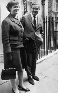 James Callaghan and wife Audrey outside 11 Downing Street, London - April 1967 James Callaghan and wife Audrey outside 11 Downing Street, London - April 1967