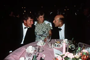 James Hunt racing driver 1987 pictured with Sterling Moss at film premiere of Pontoon James Hunt racing driver 1987 pictured with Sterling Moss at film premiere of Pontoon