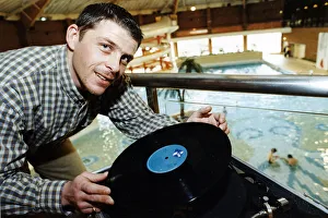 Jamie Hart, DJ at the Newport Centre, where every Friday he spins the discs while Jamie Hart, DJ at the Newport Centre, where every Friday he spins the discs while