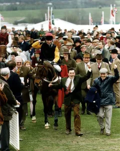 Jamie Osborne Jockey March 1992 On Remittance Man after winning the champion chase Jamie Osborne Jockey March 1992 On Remittance Man after winning the champion chase