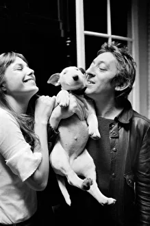 Jane Birkin and Serge Gainsbourg May 1972 at their Paris luxury home Jane Birkin and Serge Gainsbourg May 1972 at their Paris luxury home