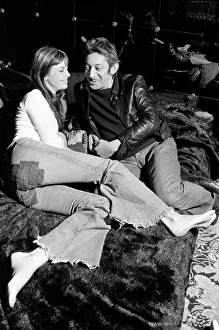 Jane Birkin and Serge Gainsbourg at their Paris luxury home. May 1972 Jane Birkin and Serge Gainsbourg at their Paris luxury home. May 1972