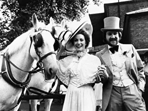 Jane Seymour British actress on her wedding day 1977 with groom Geoggrey Jane Seymour British actress on her wedding day 1977 with groom Geoggrey