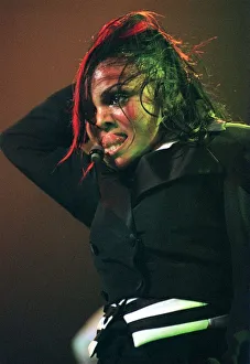 Janet Jackson pop singer on stage at SECC June 1998 Janet Jackson pop singer on stage at SECC June 1998