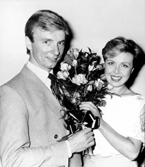Jayne Torvill and Christopher Dean at the Chelsea flower show with bouquet of Bees of Jayne Torvill and Christopher Dean at the Chelsea flower show with bouquet of Bees of