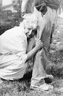 Jean Boht actress stars in television programme Bread During a photocall with a Jean Boht actress stars in television programme Bread During a photocall with a