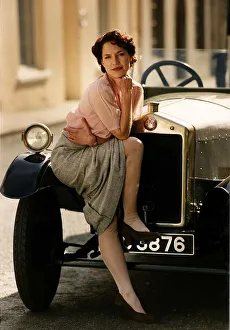 Jennifer Calvert Actress pictured with open hood motor A©Mirrorpix Jennifer Calvert Actress pictured with open hood motor A©Mirrorpix