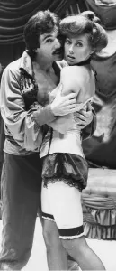 Jenny Agutter wearing corset and underwear with Frank Grimes promoting the production of Jenny Agutter wearing corset and underwear with Frank Grimes promoting the production of