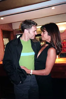 Jenny Powell TV Presenter January 1999 with boyfriend Toby Baxendell at the Vivienne Jenny Powell TV Presenter January 1999 with boyfriend Toby Baxendell at the Vivienne