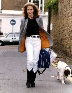 Jenny Seagrove Actress outside her West London home with her pet Dog Jenny Seagrove Actress outside her West London home with her pet Dog