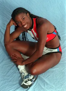 Jenny Stout alias Gladiator Rebel from the television series The Gladiators Jenny Stout alias Gladiator Rebel from the television series The Gladiators