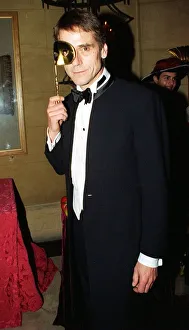 Jeremy Irons actor with face mask March 1998 Jeremy Irons arrives at the party for Jeremy Irons actor with face mask March 1998 Jeremy Irons arrives at the party for