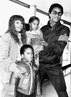 Jermaine Jackson Singer arriving at Heathrow airport with his Wife Hazel Jermaine Jackson Singer arriving at Heathrow airport with his Wife Hazel