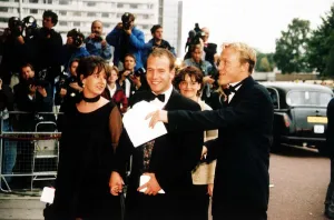 Jerome Flynn actor and singer with his singing partner Robson Green Jerome Flynn actor and singer with his singing partner Robson Green