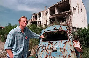 Jerome Flynn actor visits Bosnia war zone with the Red Cross Jerome Flynn actor visits Bosnia war zone with the Red Cross