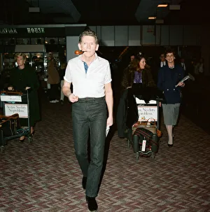 Jerry Lee Lewis at Heathrow Airport. 22nd November 1989 Jerry Lee Lewis at Heathrow Airport. 22nd November 1989