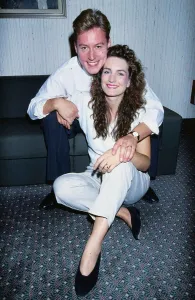 Jim White at home with his wife Fiona September 1989 Jim White at home with his wife Fiona September 1989