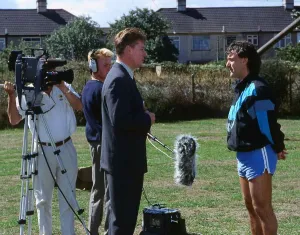 Jim White interviews footballer Lou Macari September 1989 Jim White interviews footballer Lou Macari September 1989