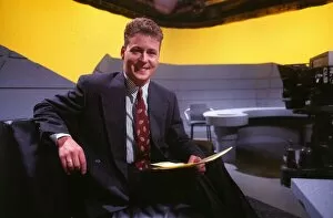 Images Dated 1st September 1989: Jim White sitting in STV studio September 1989