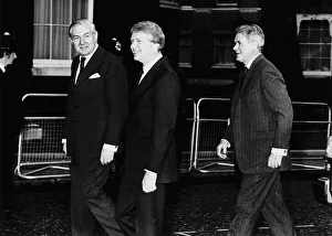Jimmy Carter USA President outside 10 Downing Street after being greeted by British Prime Jimmy Carter USA President outside 10 Downing Street after being greeted by British Prime