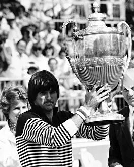 Jimmy Connors seen here celebrating after winning the 1975 Queens Tennis championship in Jimmy Connors seen here celebrating after winning the 1975 Queens Tennis championship in