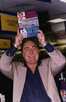 Jimmy Greaves football commentator TV presenter promoting his book Jimmy Greaves football commentator TV presenter promoting his book