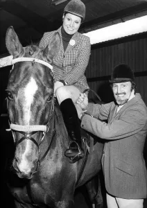 Jimmy Hill , sports presenter with Angela Rippon, TV presenter Jimmy Hill , sports presenter with Angela Rippon, TV presenter